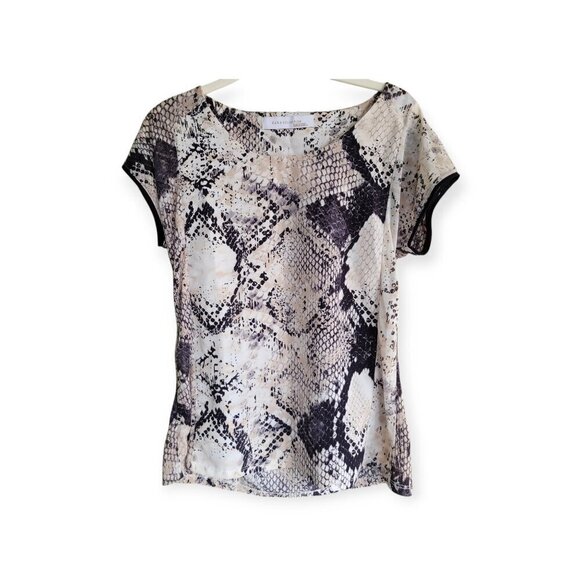 Zara Snakeskin Patterned Blouse Size M - Picture 2 of 6